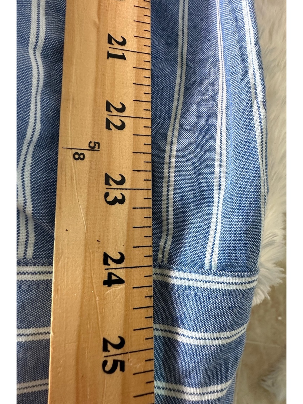 Denim & Flower Blue and White Vertical Stripe Button-Down Shirt - Picture 8 of 10